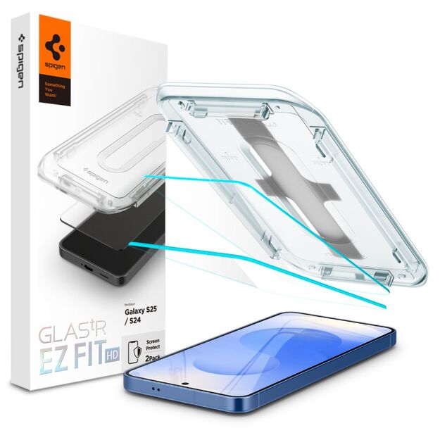 Spigen Glas.tR EZ Fit tempered glass for Samsung Galaxy S24 - 2 pcs. 13