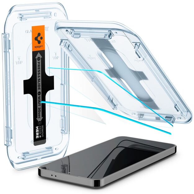 Spigen Glas.tR EZ Fit tempered glass for Samsung Galaxy S24 - 2 pcs. 12