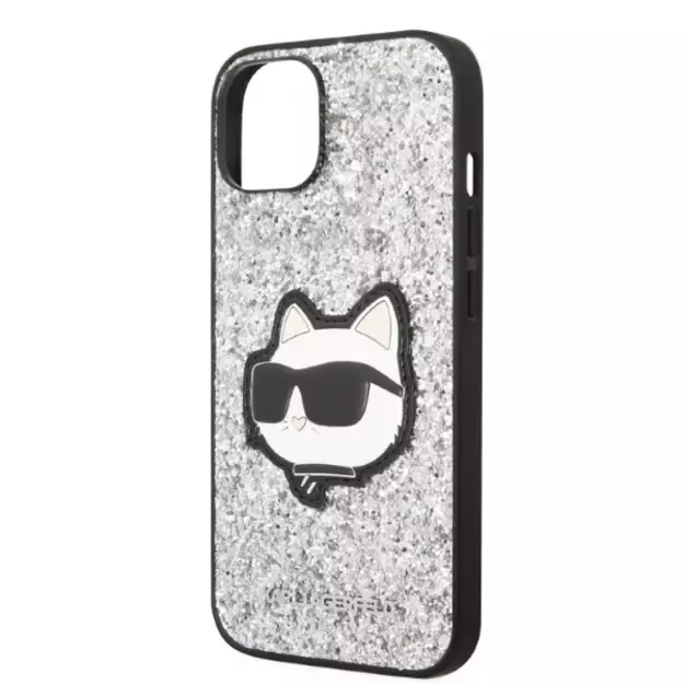 Karl Lagerfeld KLHCP14SG2CPS iPhone 14 6.1&quot  silver/silver hardcase Glitter Choupette Patch 12