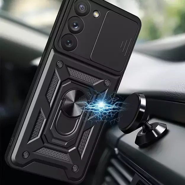 Hybrid Armor Camshield case for Samsung Galaxy S23 armored case with camera cover black 10