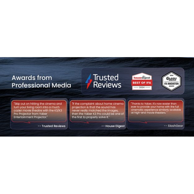 Yaber K3 Pro LCD FullHD 1080p Multimedia Projector with JBL Speakers and Subwoofer - Black 13