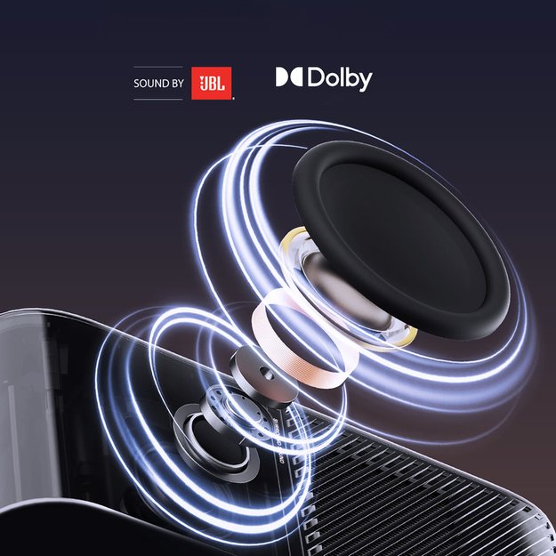 Yaber K3 Pro LCD FullHD 1080p Multimedia Projector with JBL Speakers and Subwoofer - Black 32