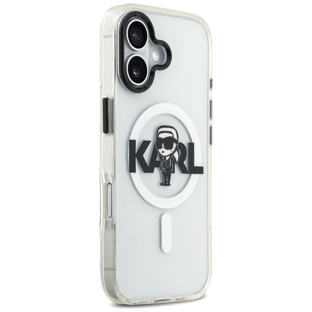 Karl Lagerfeld IML Karl Sketch Logo MagSafe Case for iPhone 17 - Transparent 3