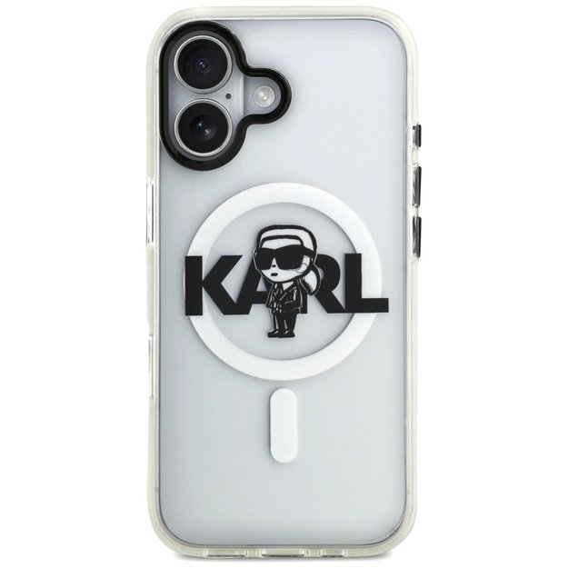 Karl Lagerfeld IML Karl Sketch Logo MagSafe Case for iPhone 17 - Transparent 2