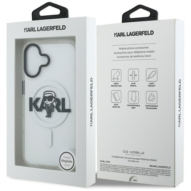 Karl Lagerfeld IML Karl Sketch Logo MagSafe Case for iPhone 17 - Transparent 7