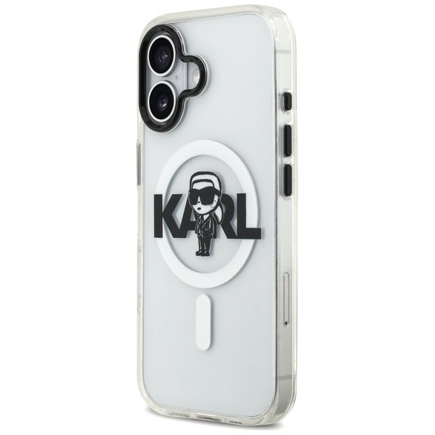 Karl Lagerfeld IML Karl Sketch Logo MagSafe Case for iPhone 17 - Transparent 1