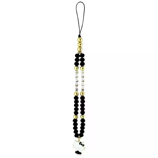Hello Kitty Pearls and Beads Kitty Charm Phone Charm - Black