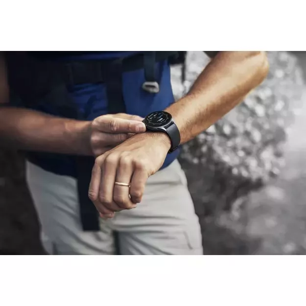 Hama 8900 GPS AMOLED Smartwatch 1.43  with Silicone Strap - Black 22