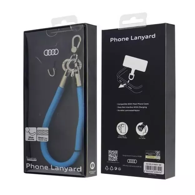 Audi Crossbody Lanyard Universal 28cm x 8mm - Blue 2