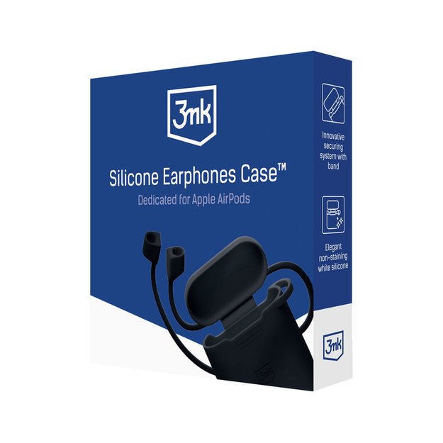 3mk Silicone AirPods Case for AirPods Pro 3 - Black 1