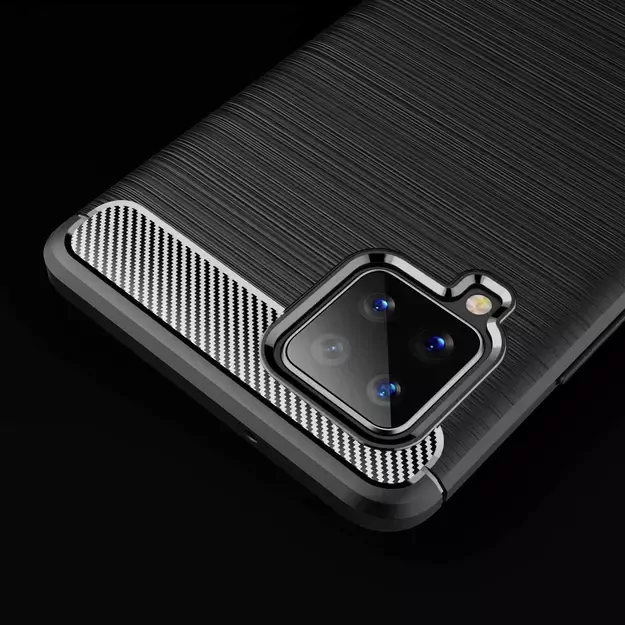 Carbon Case Flexible Cover TPU Case for Samsung Galaxy A42 5G black 1