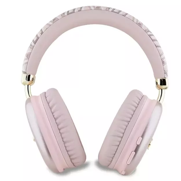 Guess GCube Metallic Script Logo Headphones - Pink 5