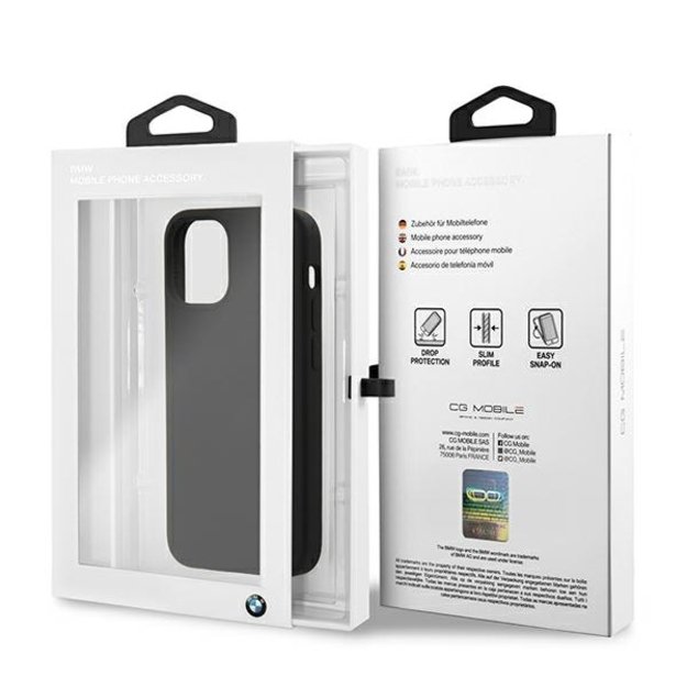 Etui BMW BMHCP12SSILBK iPhone 12 mini 5,4  czarny/black hardcase Silicone Signature 8