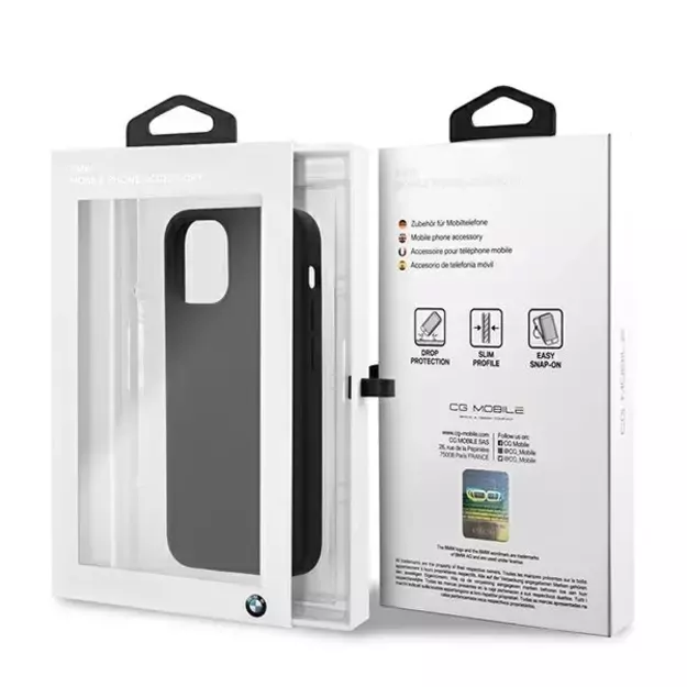 Etui BMW BMHCP12SSILBK iPhone 12 mini 5,4  czarny/black hardcase Silicone Signature 16