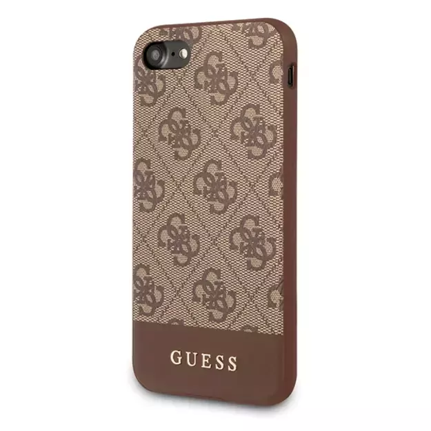 Guess 4G Stripe Collection case for iPhone 7 / 8 / SE 2020 / SE 2022 - brown 1