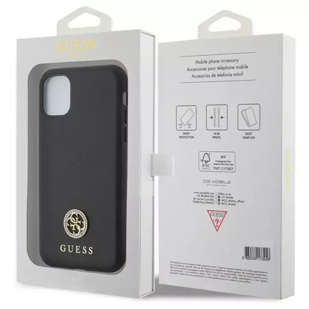 Guess Strass Metal Logo iPhone 11 / Xr 6.1&quot  Case - Black 11