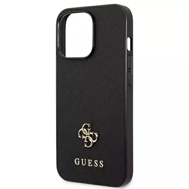 Guess Saffiano 4G Small Metal Logo case for iPhone 13 Pro / 13 6.1&quot  - black 12