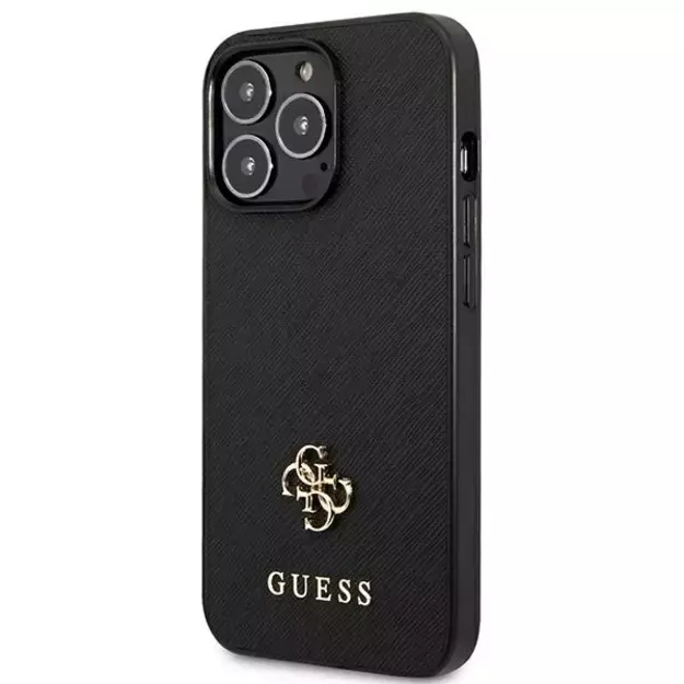 Guess Saffiano 4G Small Metal Logo case for iPhone 13 Pro / 13 6.1&quot  - black 8
