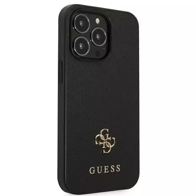 Guess Saffiano 4G Small Metal Logo case for iPhone 13 Pro / 13 6.1&quot  - black 10