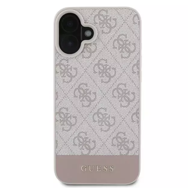 Guess 4G Bottom Stripe Case for iPhone 16 Plus 6.7&quot  - Pink 9