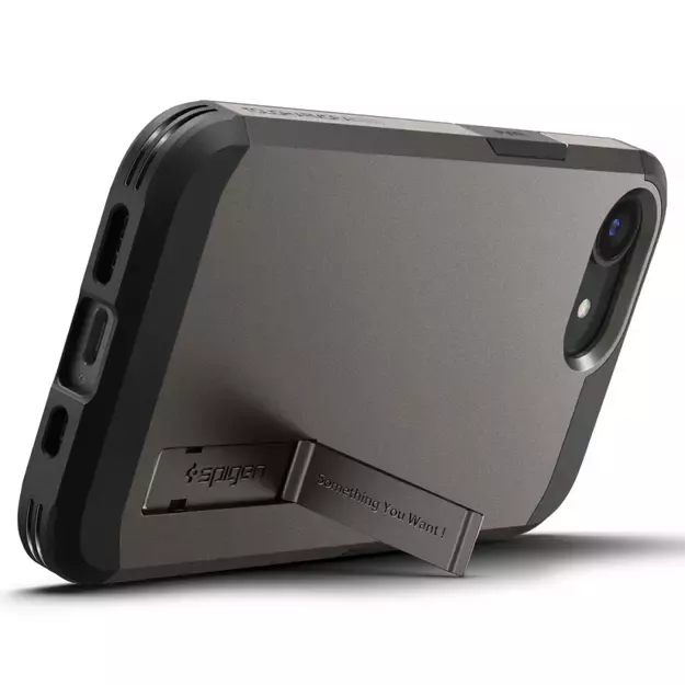 Spigen Tough Armor Case with MagSafe for iPhone 16e with Stand - Gray 1