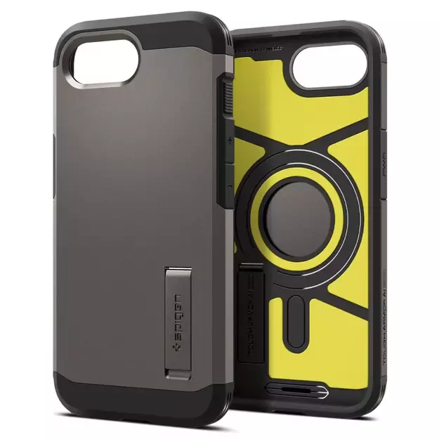 Spigen Tough Armor Case with MagSafe for iPhone 16e with Stand - Gray 22