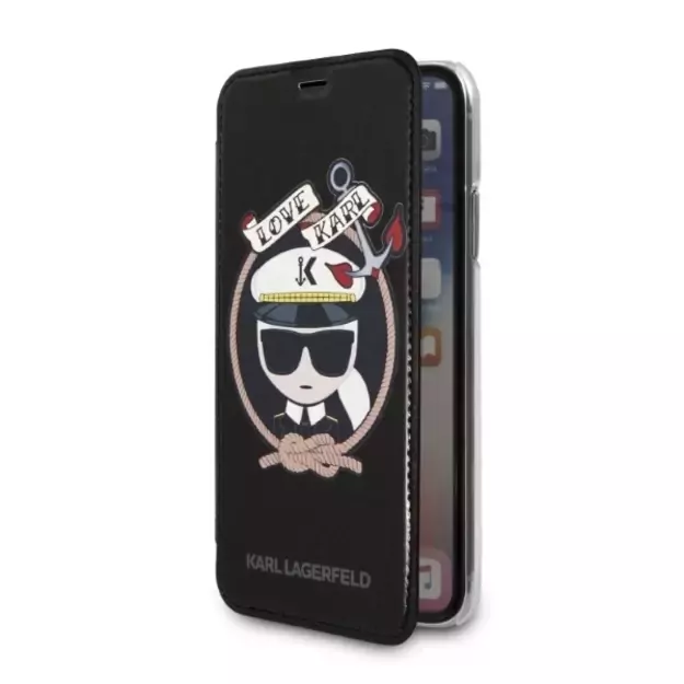 Karl Lagerfeld Signature Glitter iPhone X/Xs Case - Black 10
