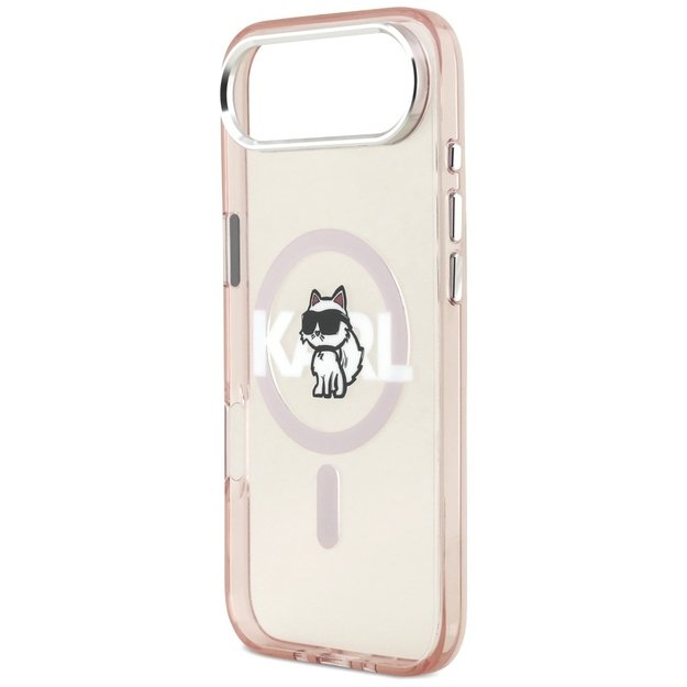 Karl Lagerfeld IML Choupette Sketch Logo MagSafe Case for iPhone 17 Air - Pink 5