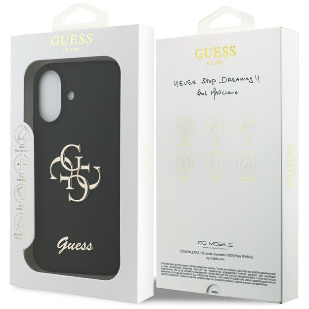 Guess Silicone Big 4G Script Case for iPhone 17 - Black 7