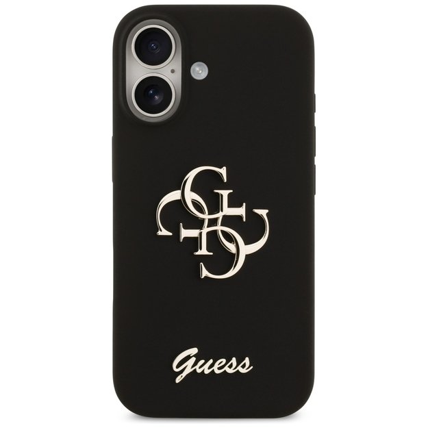 Guess Silicone Big 4G Script Case for iPhone 17 - Black 2