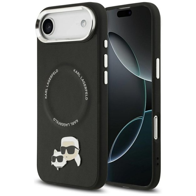 Karl Lagerfeld Karl &amp  Choupette Pins MagSafe Case for iPhone Air - Black