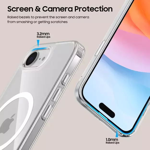 Tech-Protect FlexAir Hybrid MagSafe iPhone 16e Case - Clear 4