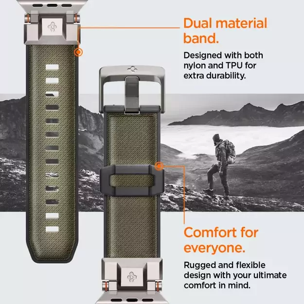Spigen DuraPro Armor Strap for Apple Watch 44 / 45 / 46 / 49 mm - Green 25