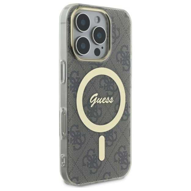 Guess IML 4G MagSafe Case for iPhone 16 Pro Max - Brown 2