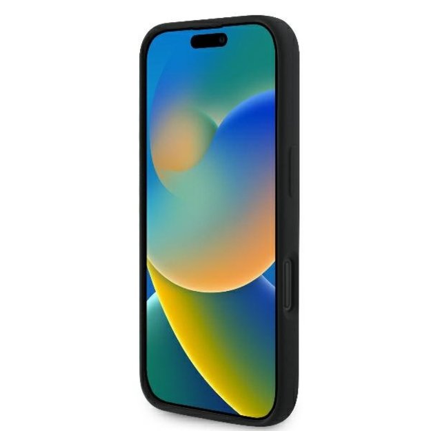 Karl Lagerfeld Silicone Nauble Heads Print MagSafe Case for iPhone 16 - Black 4