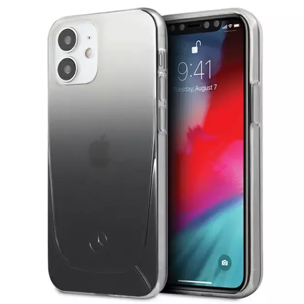 Mercedes MEHCP12SARGBK iPhone 12 mini 5,4  czarny/black hardcase Transparent Line