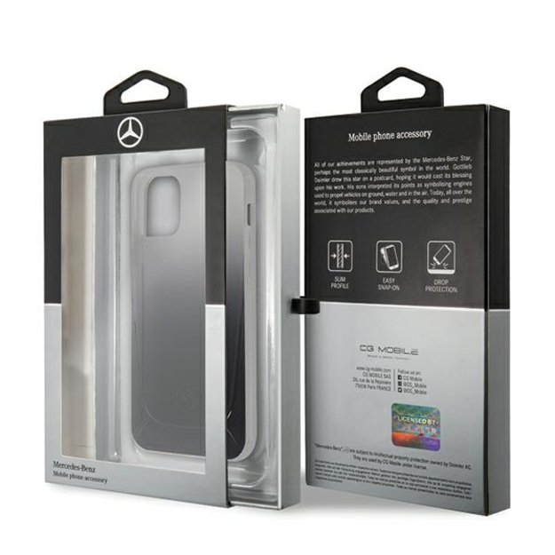 Mercedes MEHCP12SARGBK iPhone 12 mini 5,4  czarny/black hardcase Transparent Line 6