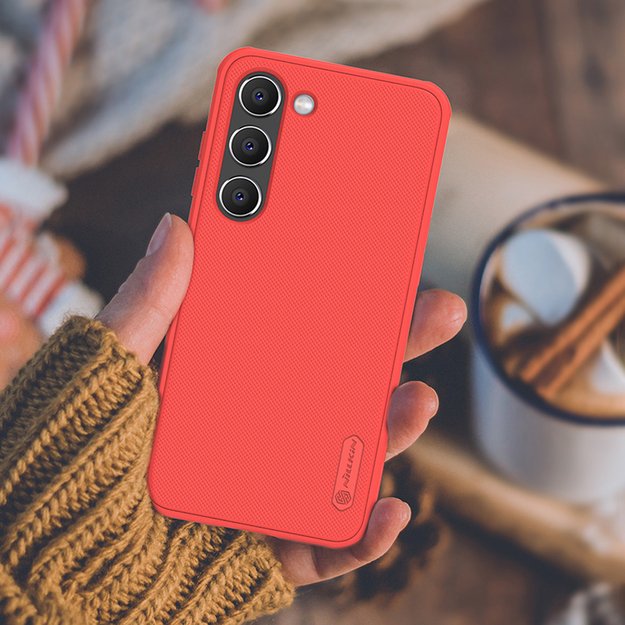 Nillkin Super Frosted Shield Pro case for Samsung Galaxy S23+ armored cover + phone stand red 19