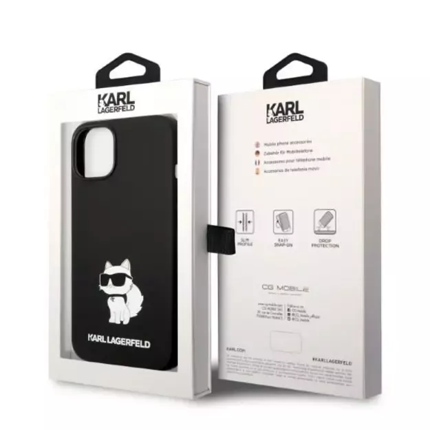 Karl Lagerfeld KLHMP14MSNCHBCK iPhone 14 Plus 6.7  hardcase black/black Silicone Choupette MagSafe 14