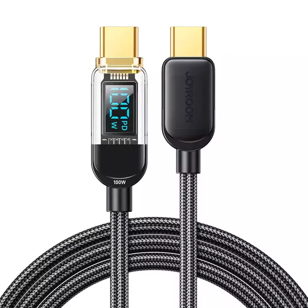 Joyroom A4 USB-C / USB-C 100W 1.2m Cable with Display - Black