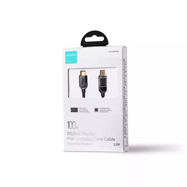 Joyroom A4 USB-C / USB-C 100W 1.2m Cable with Display - Black 15