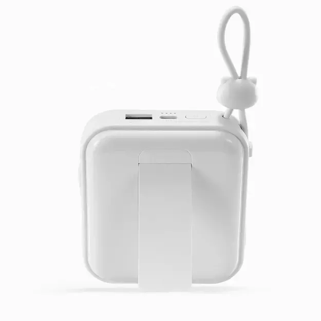 Joyroom powerbank with USB C and Lightning cables and Cutie Series stand 10000mAh 22.5W white (JR-L008) 6