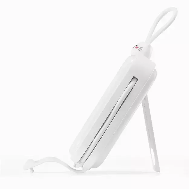 Joyroom powerbank with USB C and Lightning cables and Cutie Series stand 10000mAh 22.5W white (JR-L008) 4