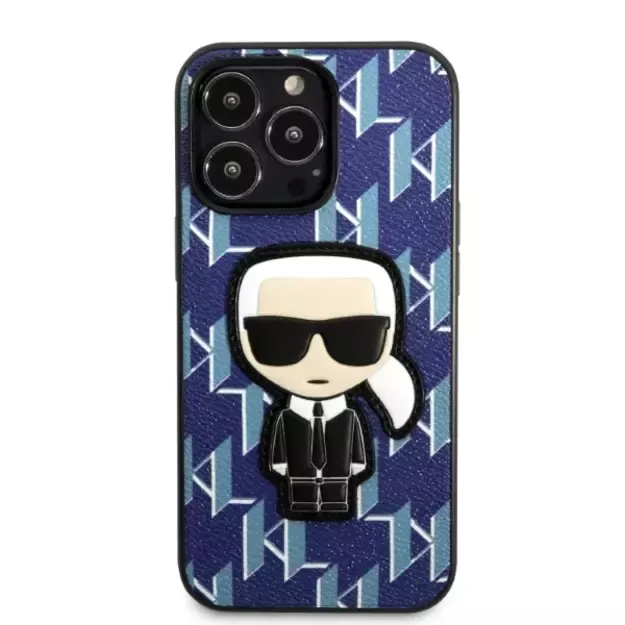 Karl Lagerfeld KLHCP13XPMNIKBL iPhone 13 Pro Max 6.7&quot  hardcase blue/blue Monogram Ikonik Patch 2