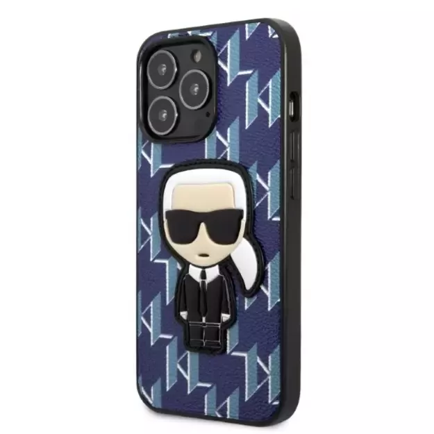 Karl Lagerfeld KLHCP13XPMNIKBL iPhone 13 Pro Max 6.7&quot  hardcase blue/blue Monogram Ikonik Patch 1
