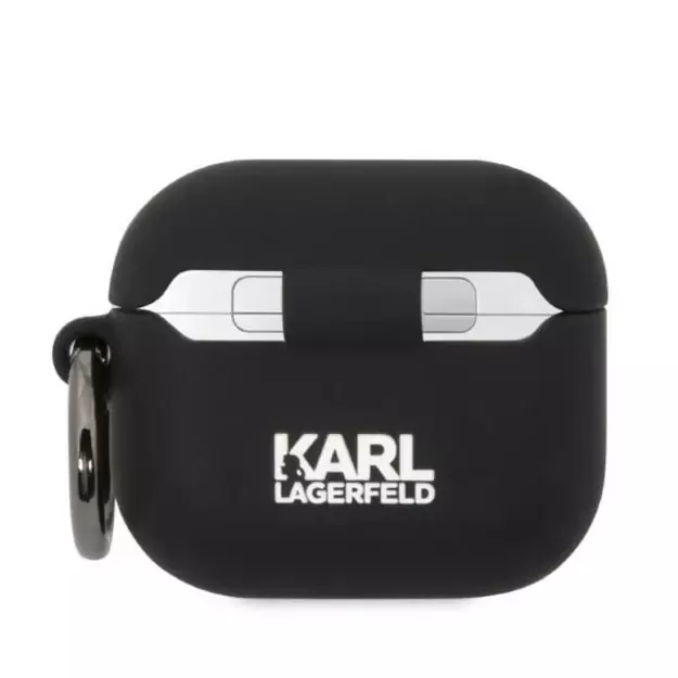 Karl Lagerfeld KLA3RUNCHK AirPods 3 cover black/black Silicone Choupette Head 3D 1
