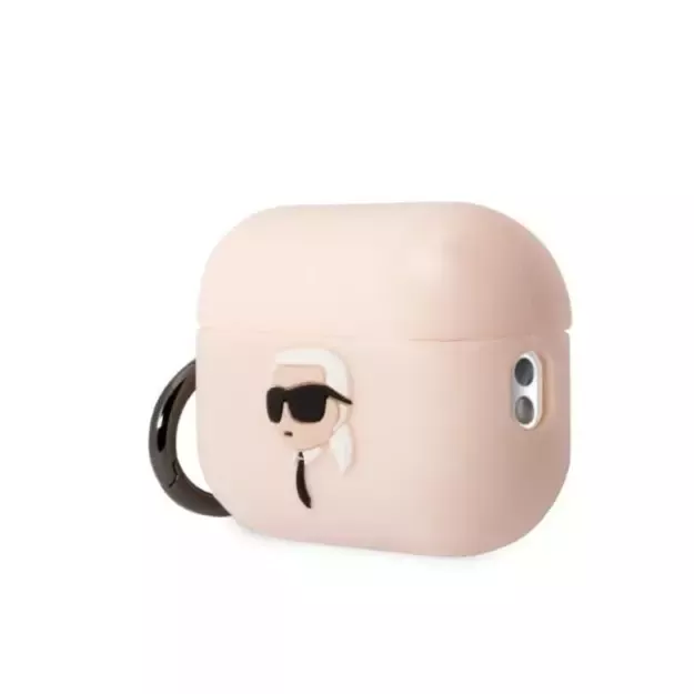 Karl Lagerfeld KLAP2RUNIKP AirPods Pro 2 cover pink/pink Silicone Karl Head 3D 2