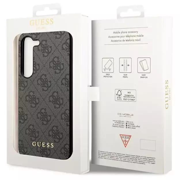 Guess GUHCS23SG4GFGR S23 S911 grey/grey hardcase 4G Metal Gold Logo 7