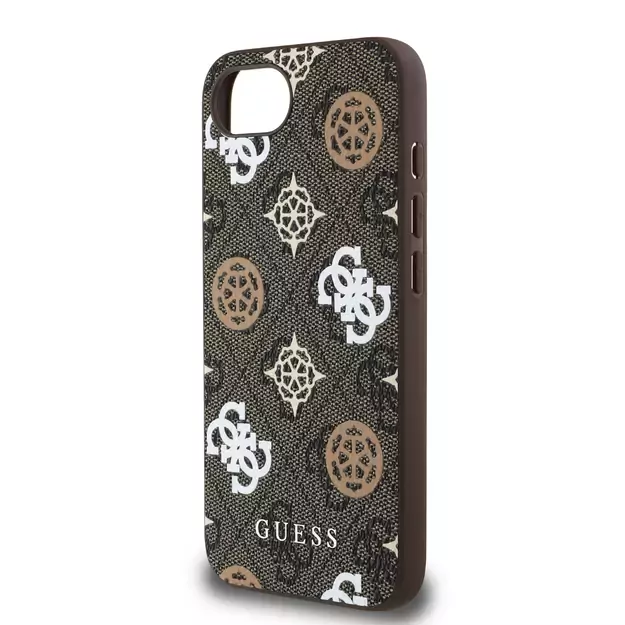 Guess PU 4G Peony case with MagSafe for iPhone 16e - brown 9