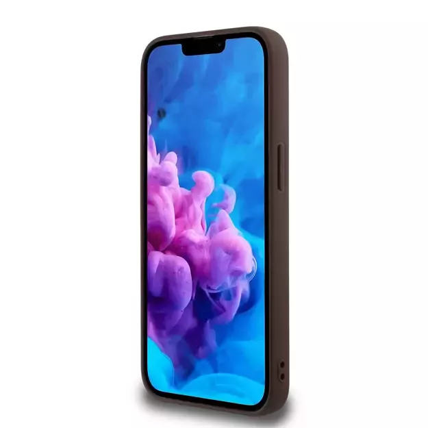 Guess PU 4G Peony case with MagSafe for iPhone 16e - brown 8